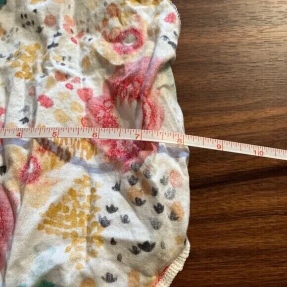 Floral Romper 3M Colorful Pom Pom Cotton Boho Western Hippie Indie Preppy Resort - Picture 12 of 12